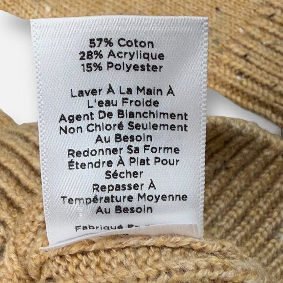 Talbots Sweater Womens Plus Petite Sz Xp Beige Speckle Cable Knit Button Sleeve - Picture 11 of 11